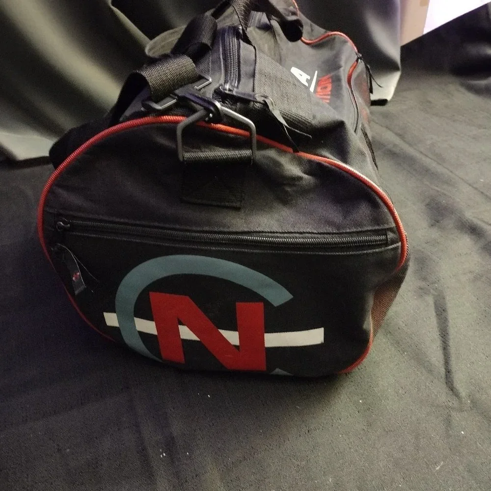 Vintage 90s Nautica Competition Duffle Gym Bag Red